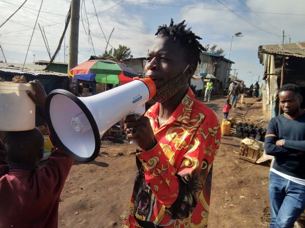 KTC Daniel Futawax using public address system to reach to community