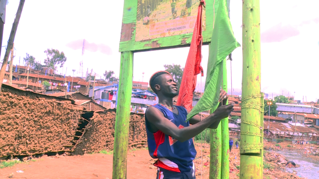 kibera flood warning flag