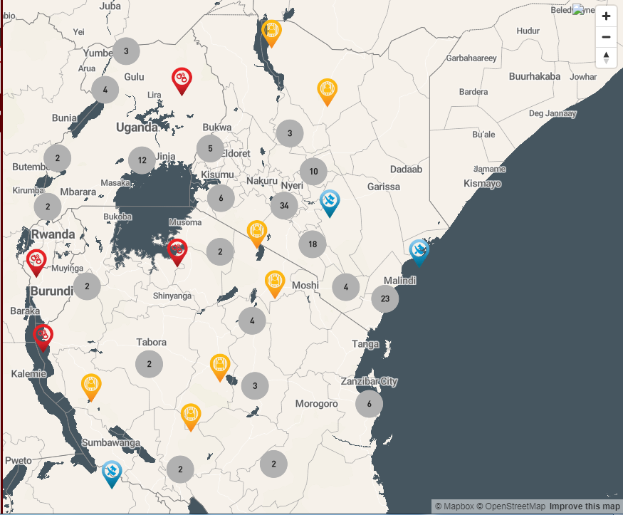 WildEye East Africa Map