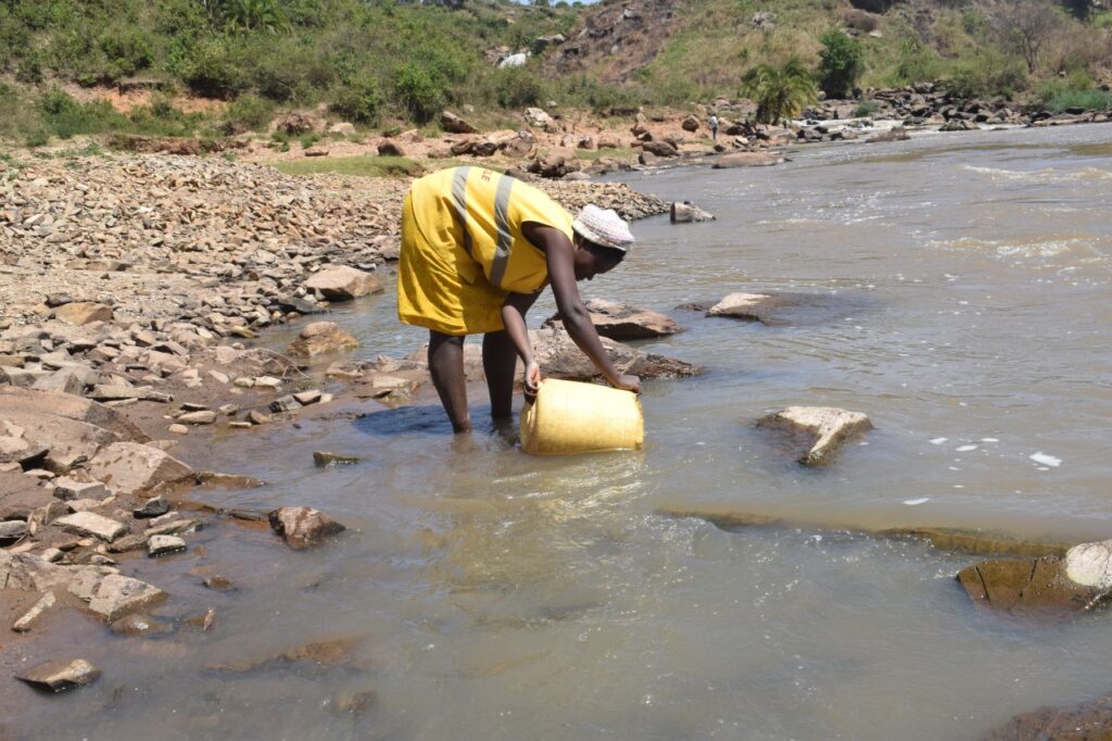 Nzoia woman fetching water