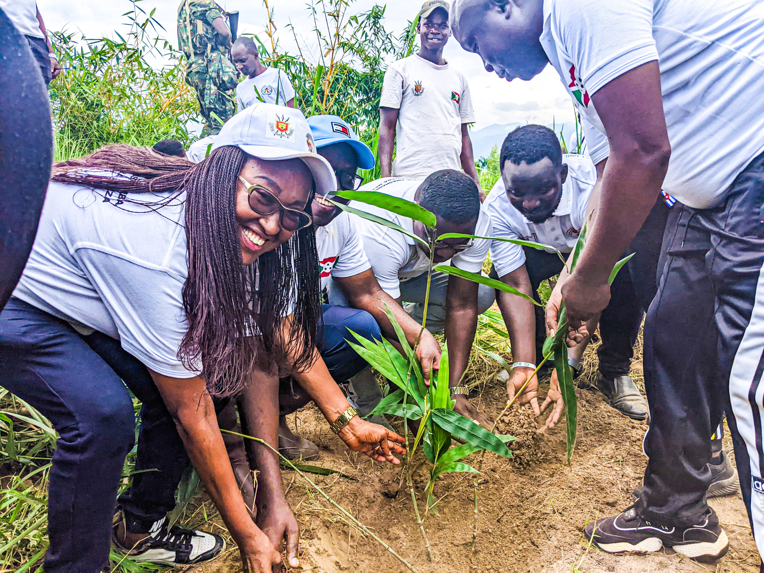 burundi team planting bamboo scaled
