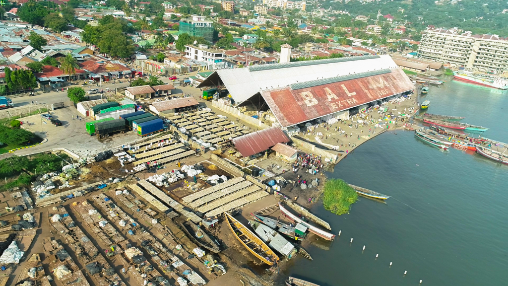 Bird eye view of Kirumba Fish Market