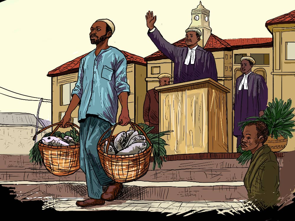 FISHERMAN AT COURT