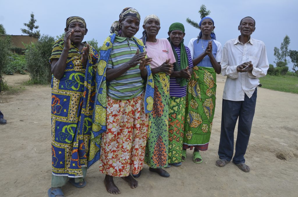 4 Some residents of Sharita sing some local songs at the island on December 22014