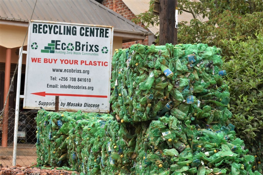 Plastic collection site at